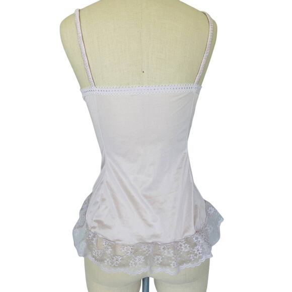 Vintage Camisole Lavender Sheer Lace Ruffles - Picture 2 of 7